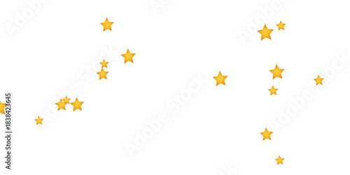 Scattered golden stars creating a radiant and festive atmosphere, symbolizing success, celebration, and magical moments, perfect for cheerful designs