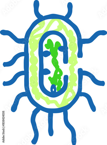 Bacterium microbe microorganism germ cell biology illustration