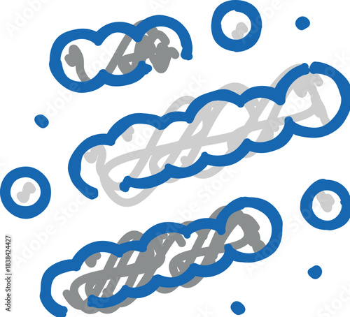 Lactic acid bacteria probiotics improving gut health concept