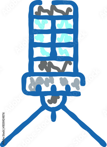 Studio microphone icon representing sound recording and podcasting