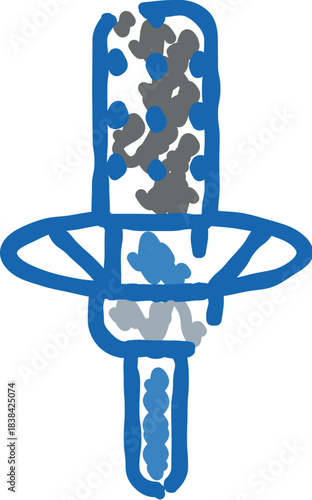 Hand drawn condenser studio microphone for podcasting