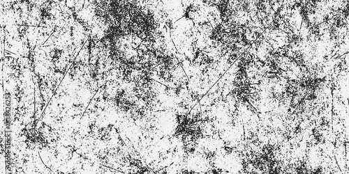 Abstract black grunge dust texture featuring a soft white background with minimal vector illustration style, designed with subtle grainy effects creating a clean yet distressed visual composition.
