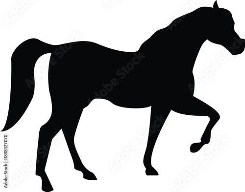 black color horse silhouette vector file 
