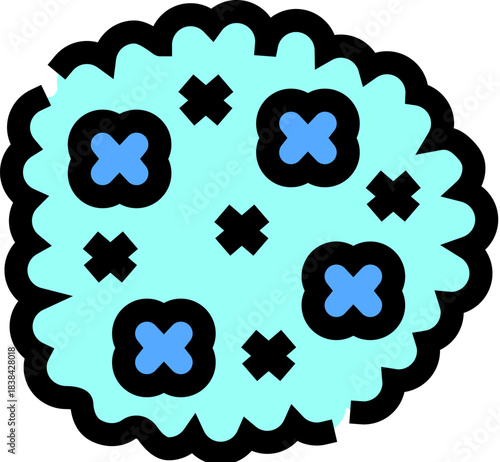 Tumor and cancer cells growing medical icon