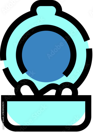 Aquarium fishbowl icon representing pet habitat and care