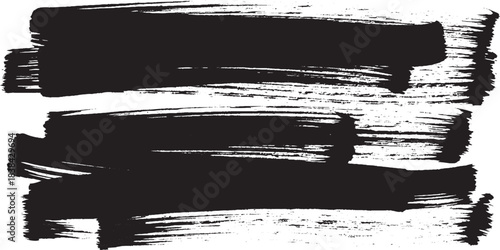 Black ink brush strokes on a white background.