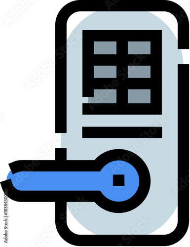Smart digital door lock with keypad access security