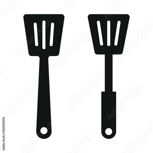 Slotted spoon icon vector design template