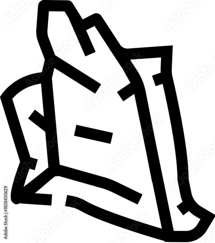 Abstract kohlrabi vegetable line art icon vector