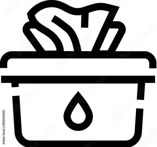 Wet wipes disinfectant box towel cleaning icon