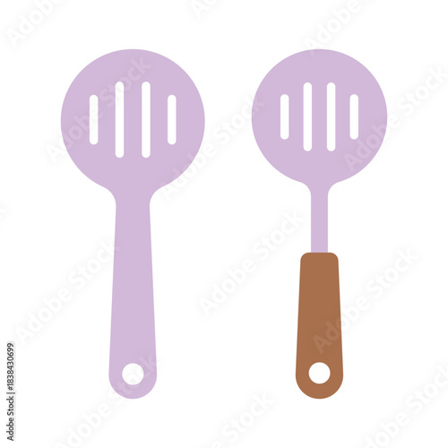 Slotted spoon icon vector design template