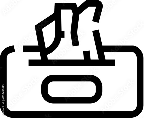 Tissue box icon representing hygiene and cleaning needs