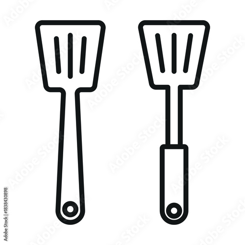 Slotted spoon icon vector design template