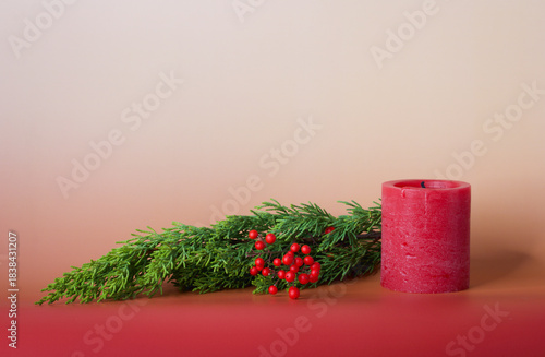 christmas decoration with candle