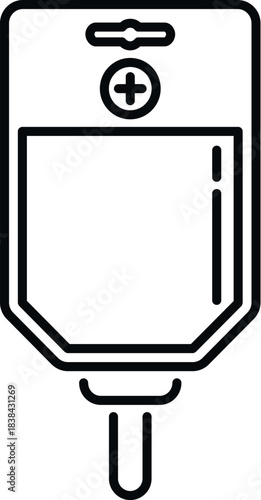 Iv drip bag representing medical treatment and healthcare services