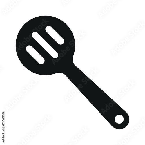 Slotted spoon icon vector design template
