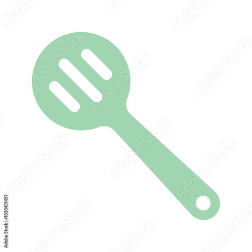 Slotted spoon icon vector design template