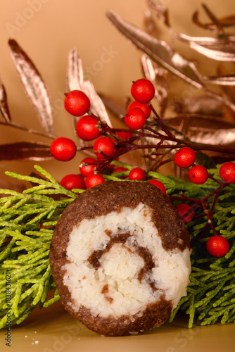 christmas cookie with christmas decorations