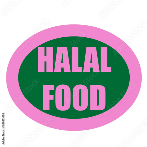 Clean and elegant “Halal Food” text design in green and gold tones, symbolizing purity, trust, and quality. The minimal typography style is suitable for food packaging, restaurant branding, menus