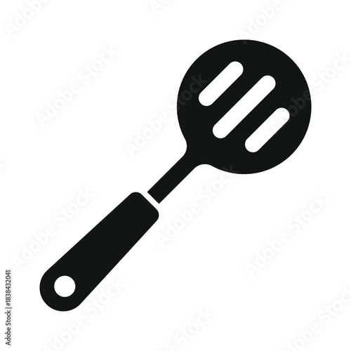 Slotted spoon icon vector design template