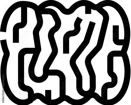 Walnut kernel outline icon representing healthy brain food