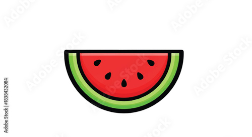 A Vibrant Slice of Watermelon with Seeds.