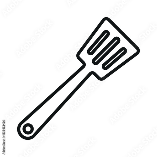 Slotted spoon icon vector design template