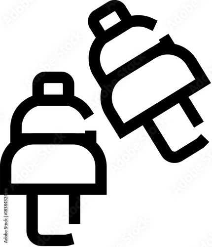 Unbuckled seat belt icon representing car safety warning