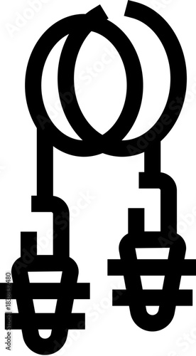 Earplugs icon representing hearing protection and noise cancelling