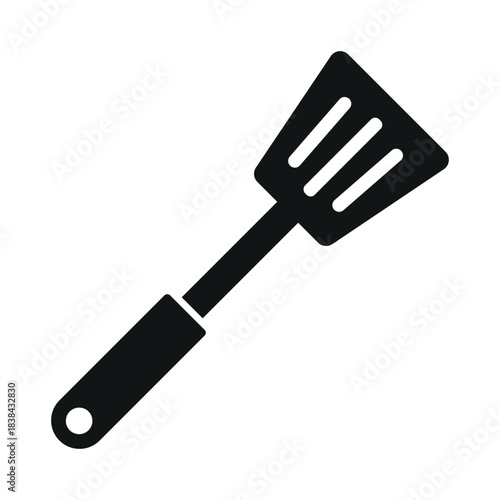 Slotted spoon icon vector design template