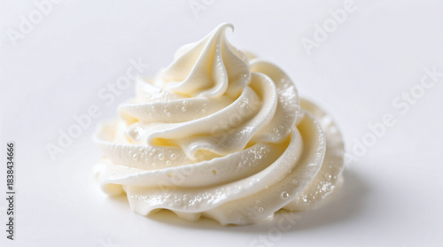 buttercream frosting isolated on white background