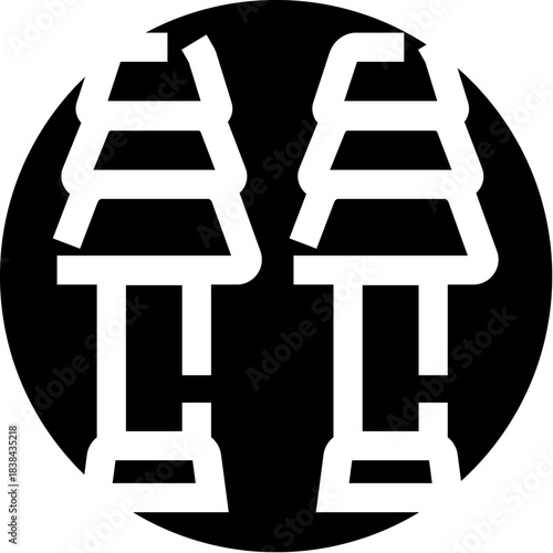 Electrical insulators generating and transmitting high voltage power