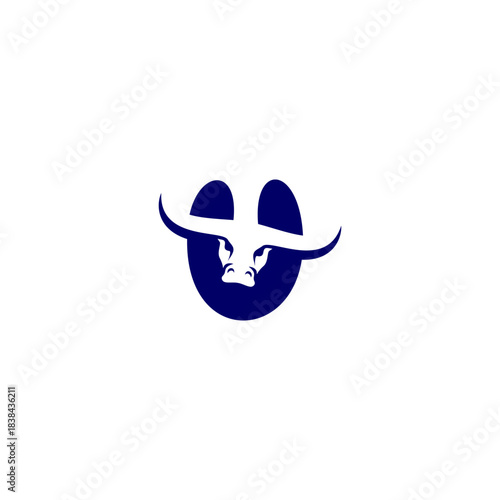 A bold bull head integrated into a stylized alphabet design. Perfect for fitness brands, steak restaurants, sports teams, and tough visual identities.