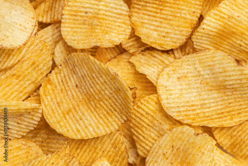 large ribbed potato chips with bacon flavor