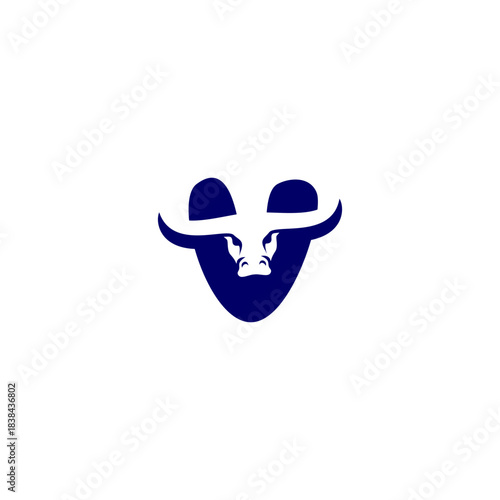 A bold bull head integrated into a stylized alphabet design. Perfect for fitness brands, steak restaurants, sports teams, and tough visual identities.