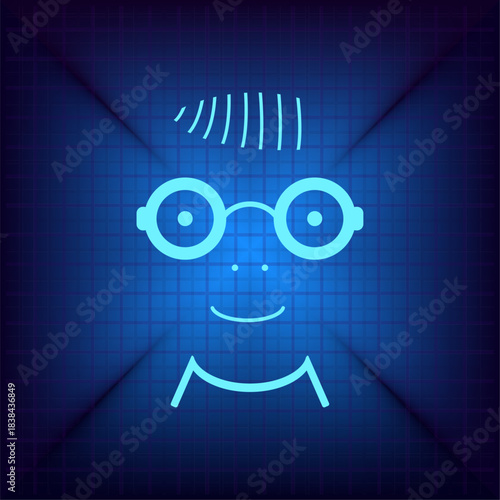 Vector illustration on a blue background
