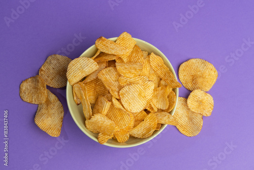 large ribbed potato chips with bacon flavor
