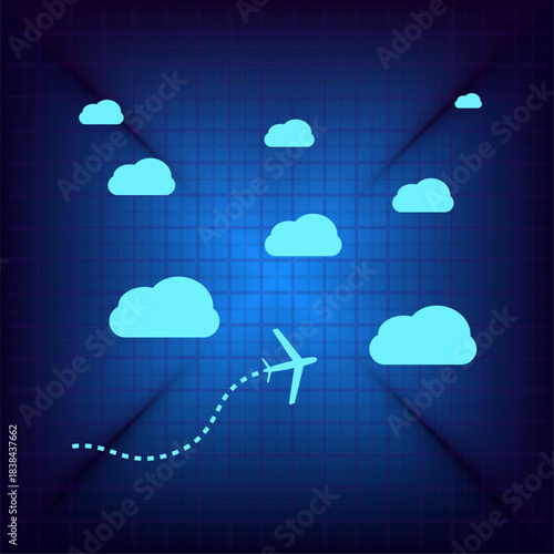 Vector illustration on a blue background