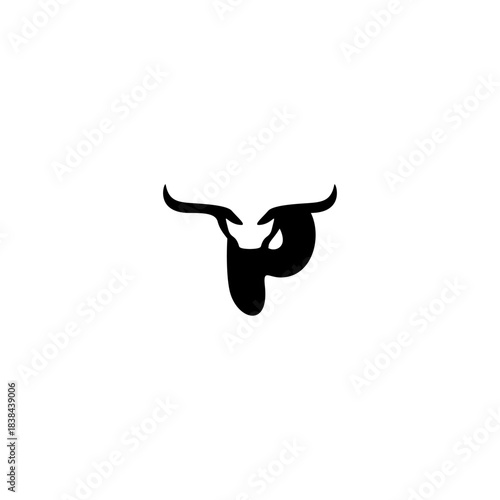 Minimalist Bull Head Shape Le...