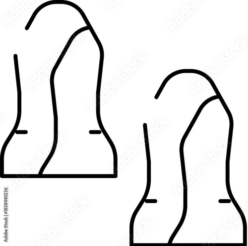 Earplugs protecting hearing from noise pollution icon