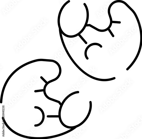 Boxing gloves facing each other, fighting or competing