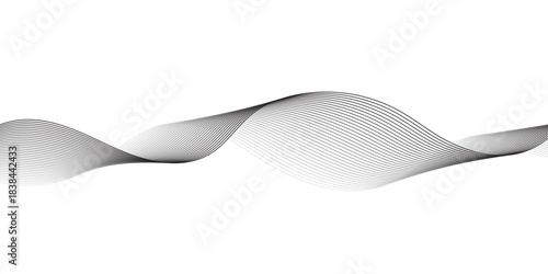 Abstract white and grey lines for website, banner and brochure, Curve flow motion illustration, wave line background.