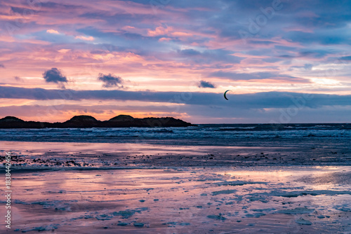 A beautiful sunset on rhosneigr beach Anglesey