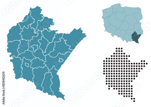 Set maps of Podkarpackie Voivodeship
