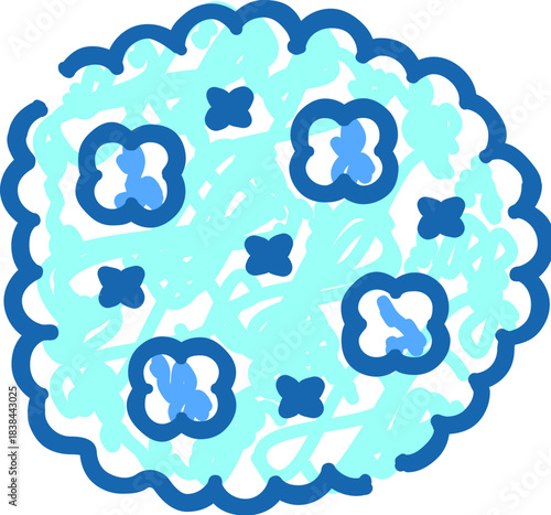 Biological cell or bacteria organism medical icon