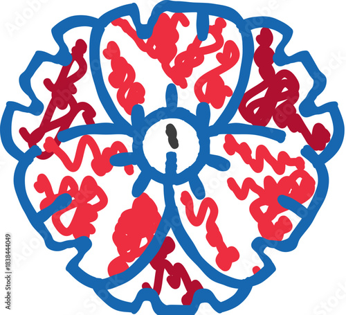 Tudor rose sketch symbolizing england history and monarchy