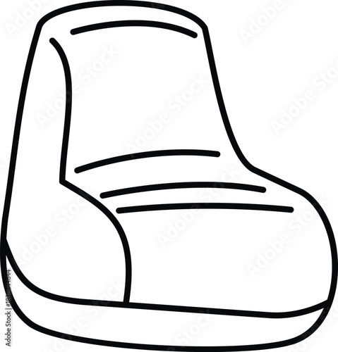 Child car safety seat outline illustration providing protection