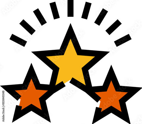 Rating stars showing excellence, quality, and satisfaction