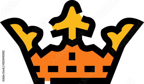 Golden crown symbol representing royalty and power