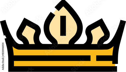 Gold crown icon symbolizing royalty triumph and success